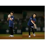 家入が“レオ”繋がりで始球式「マウンドに立ってみて本当に遠かった」。