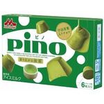 「ピノ」に香り広がる抹茶味、碾茶混ぜ込んだ抹茶チョコでコーティング。