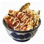 てんやが黒酢×マヨネーズの「黒マヨ鶏天丼」