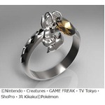 ポケモン“イーブイ”のリング、スワロフスキーがキュートにきらり。