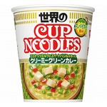 “世界のカップヌードル”から「スパイス香るクリーミーグリーンカレー」