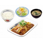 松屋がにんにく風味「鶏のバター醤油炒め定食」