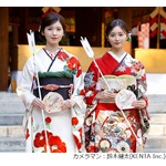 乃木坂46恒例の“乃木神社成人式”、4期生・筒井あやめと5期生・井上和が晴れ着披露