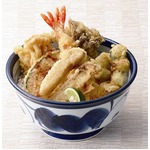 てんやが秋季限定「松茸天丼」、さわやかな酸味の徳島産すだちを添えて。